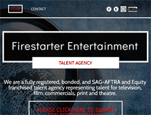 Tablet Screenshot of firestarterentertainment.com